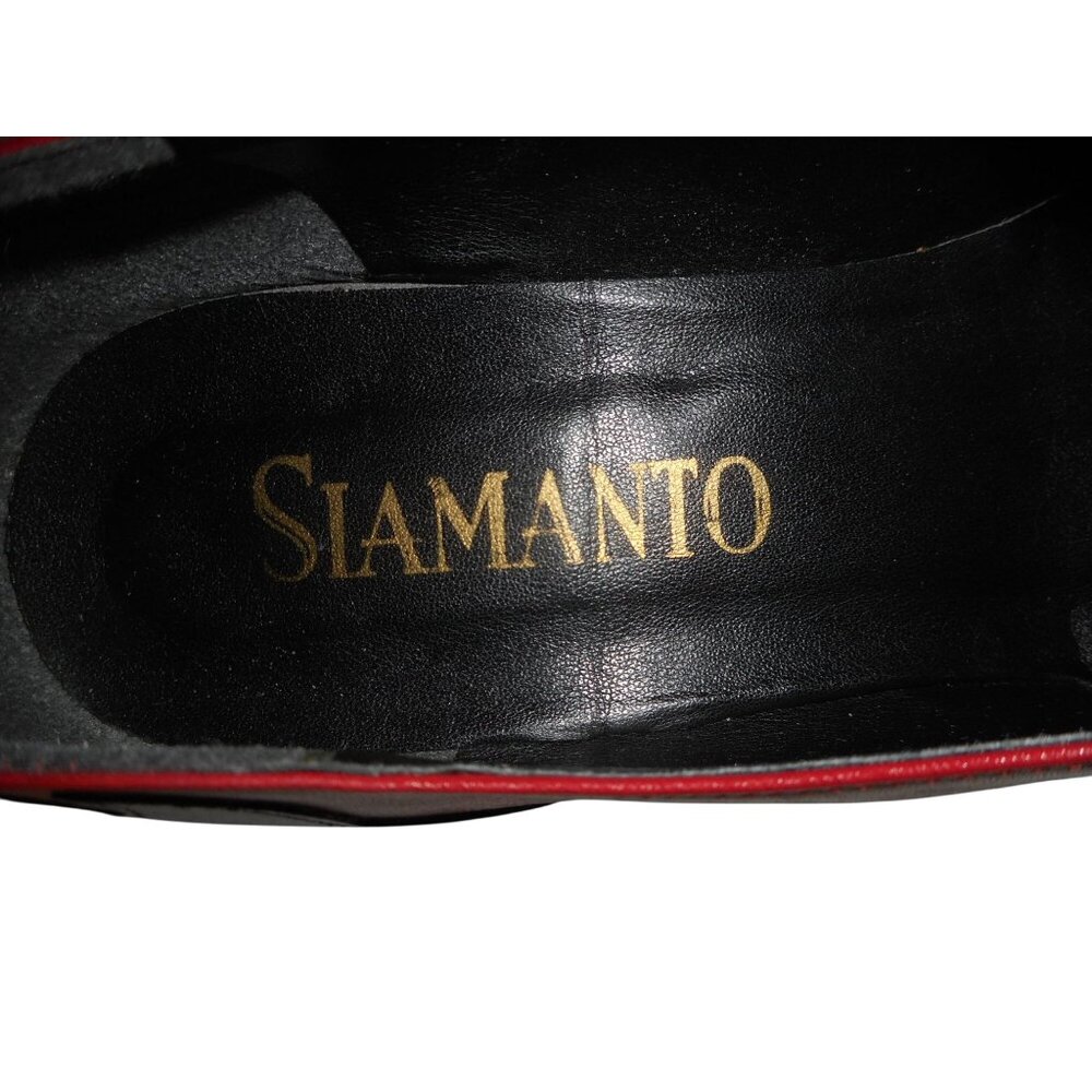 Vintage Siamanto red black western style Pump Size 8 M 2 1/4 inch heel - Picture 5 of 10